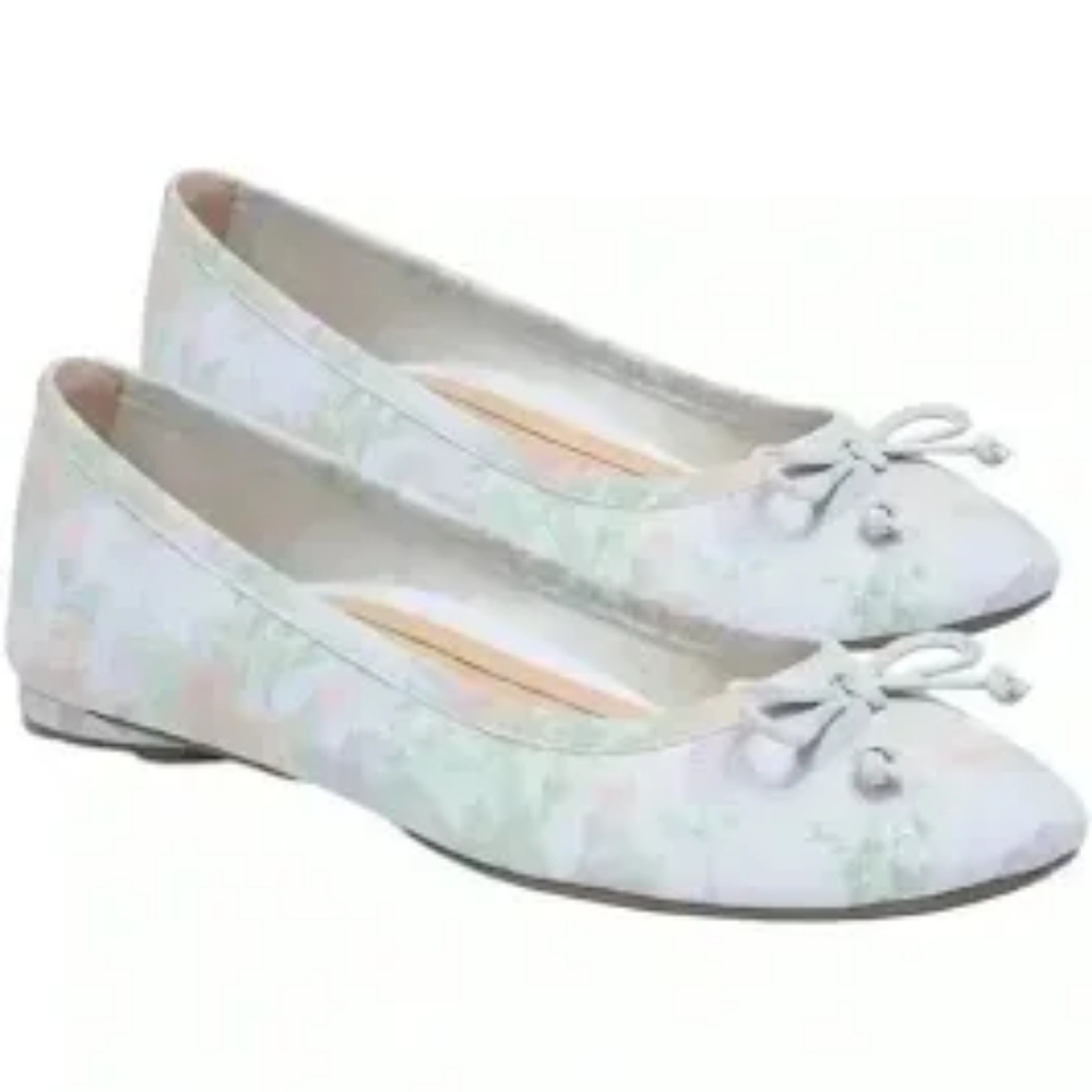 NWT Vionic Callisto Ballet Flat Arctic Ice Floral Botanical 8.5